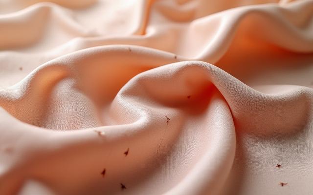 Geometric embroidery pattern on a vintage silk scarf, blending modern design with historical textile